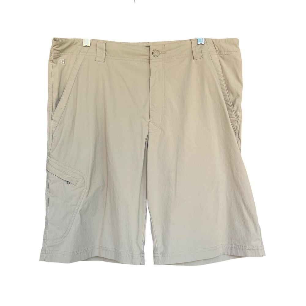 Royal Robbins Shorts Mens 38 Beige Nylon Spandex Stretch‎ Hiking Cargo Outdoor